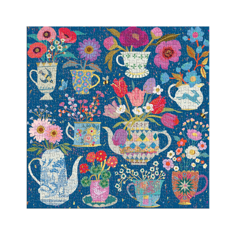 Galison: Victoria Ball Potted Teacups 500 Piece puzzle