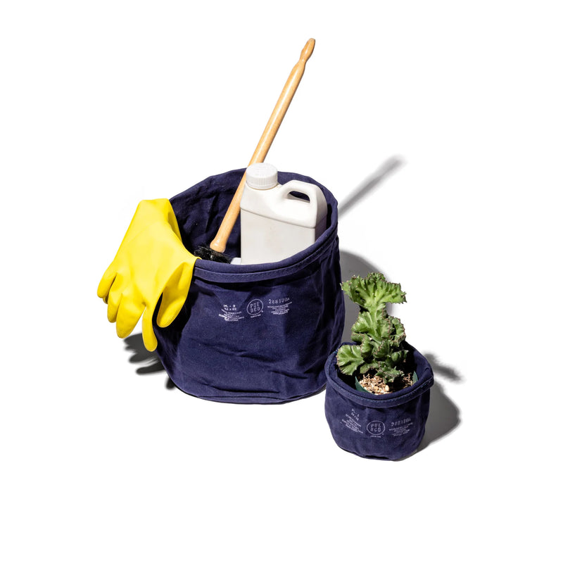PUEBCO Canvas Pot Cover Small: Navy Blue