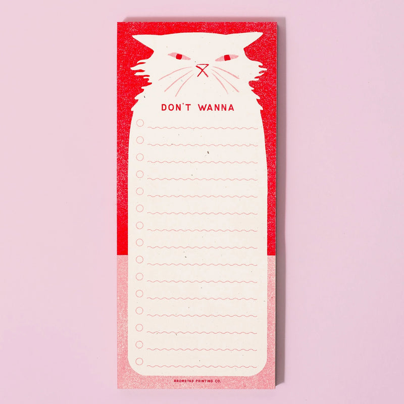 Bromstad Printing Co. Don't Wanna - Risograph Notepad