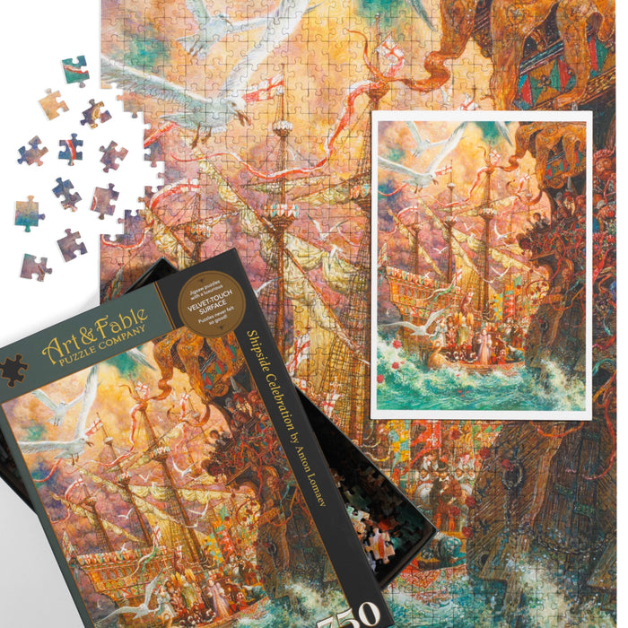 Shipside Celebration, 750pc Velvet-Touch Jigsaw Puzzle