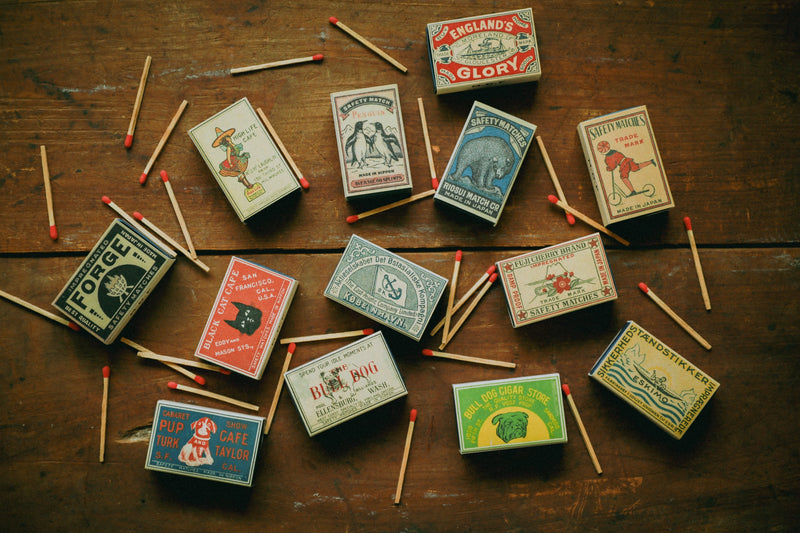 M.D.F. Retro Safety Matches Assorted Box - Family Pets
