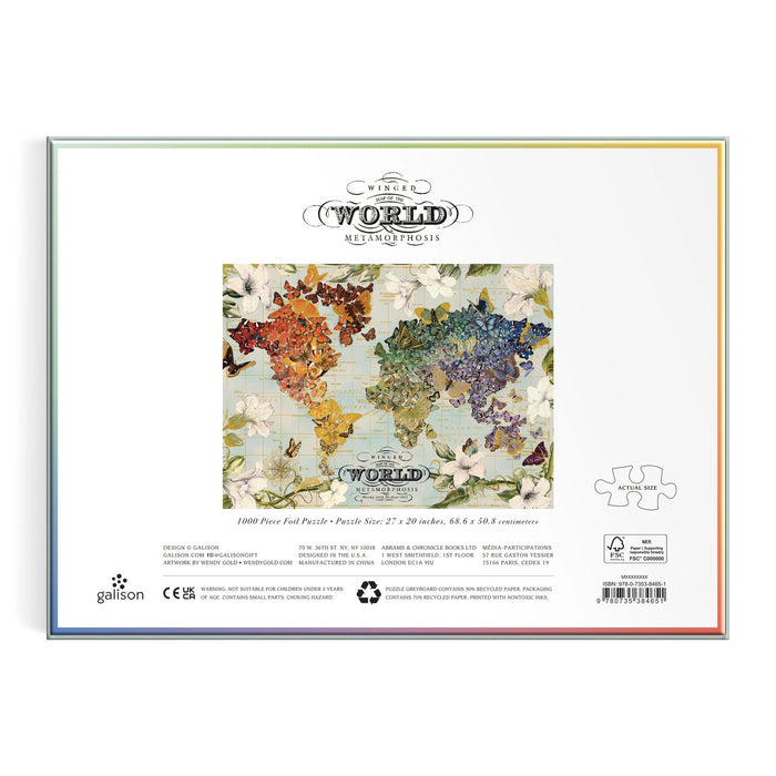 Galison: Winged Metamorphosis 1000 Piece Foil Puzzle