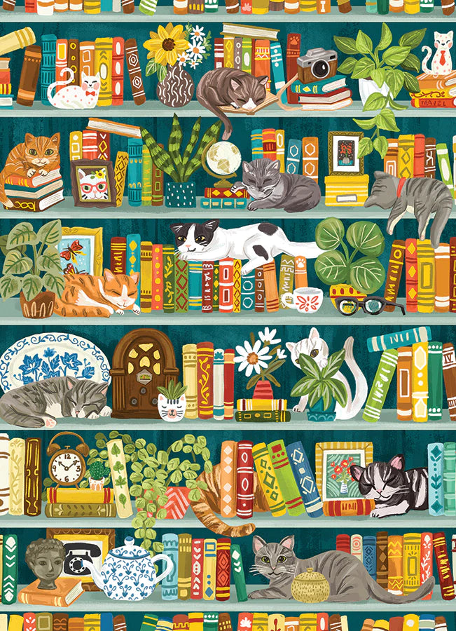 Cobble Hill: The Purrfect Bookshelf | 1000 Piece Puzzle