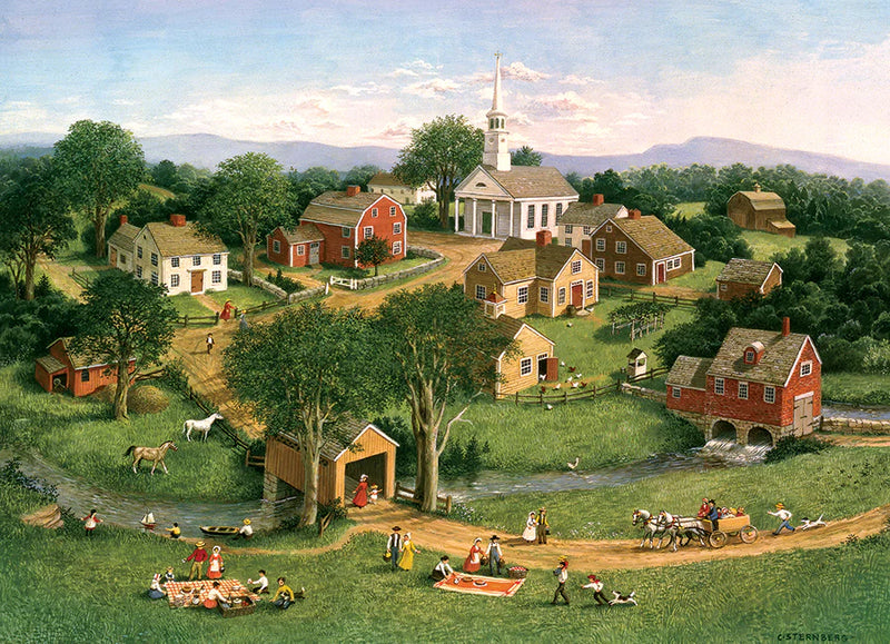 Cobble Hill: Picnic by the Bridge | 1000 Piece Puzzle