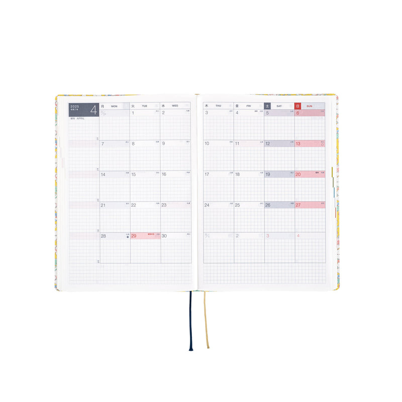 Hobonichi Techo 2025 HON A6 Liberty Fabrics: Paysanne Blossom