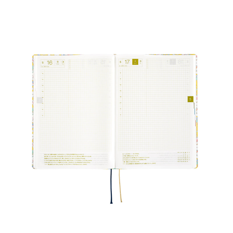 Hobonichi Techo 2025 HON A6 Liberty Fabrics: Paysanne Blossom