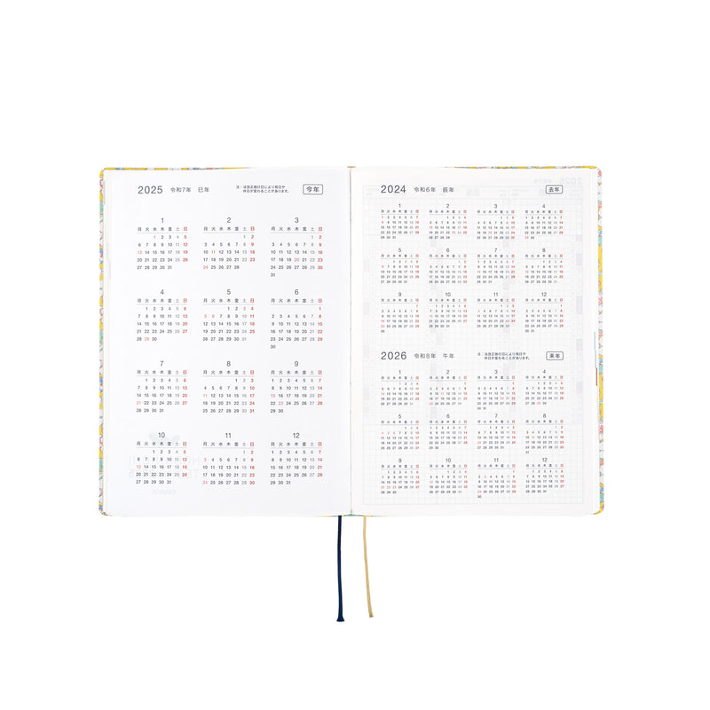 Hobonichi Techo 2025 HON A6 Liberty Fabrics: Paysanne Blossom