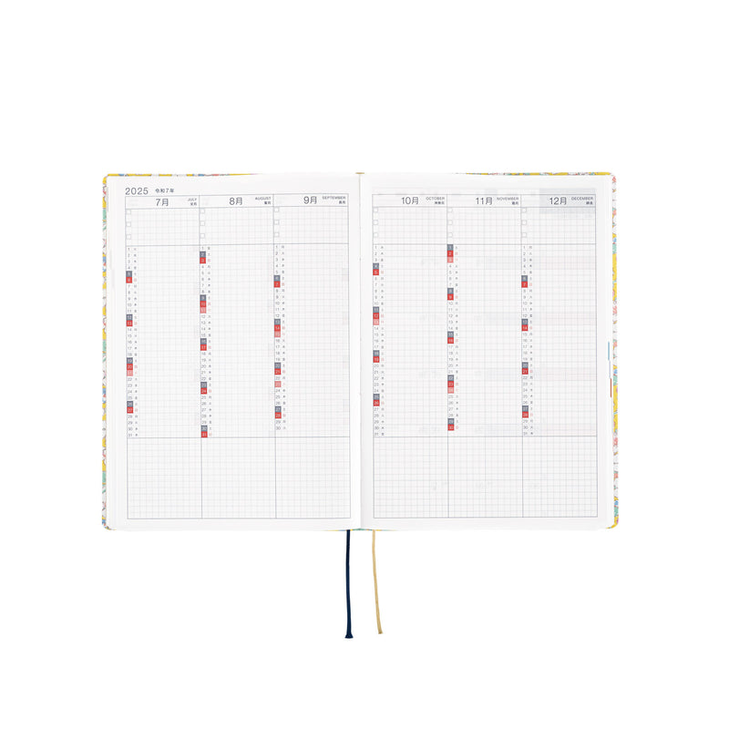 Hobonichi Techo 2025 HON A6 Liberty Fabrics: Paysanne Blossom