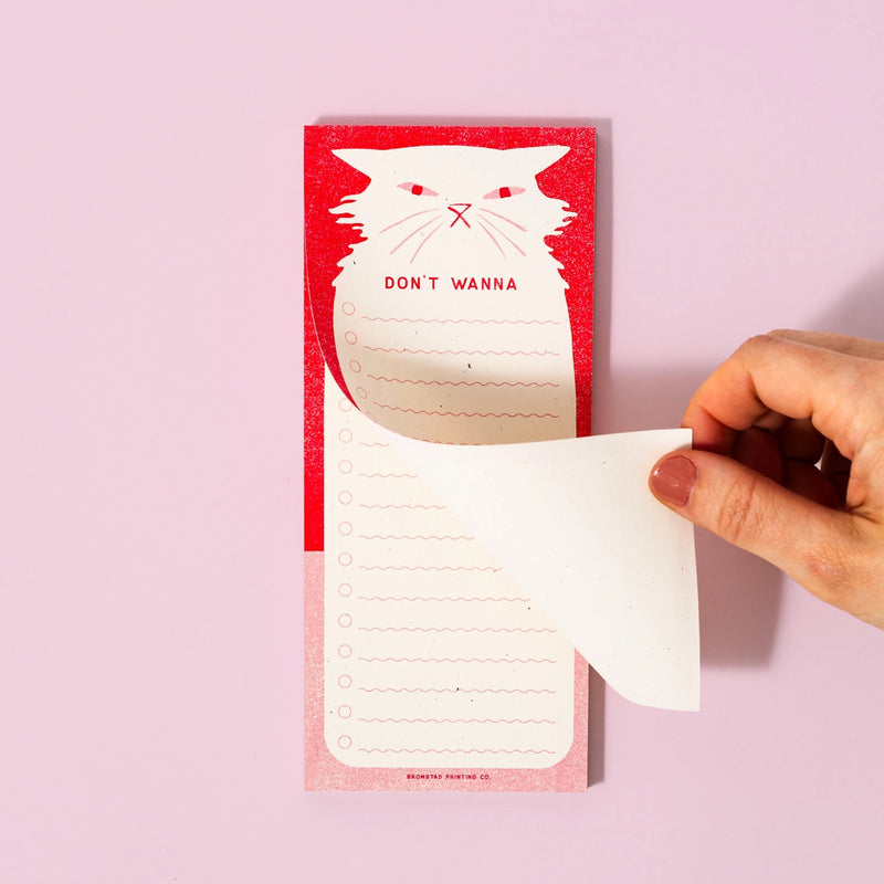 Bromstad Printing Co. Don't Wanna - Risograph Notepad