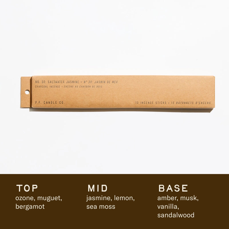 P.F. CANDLE CO. Incense Sticks No.38: Saltwater Jasmine