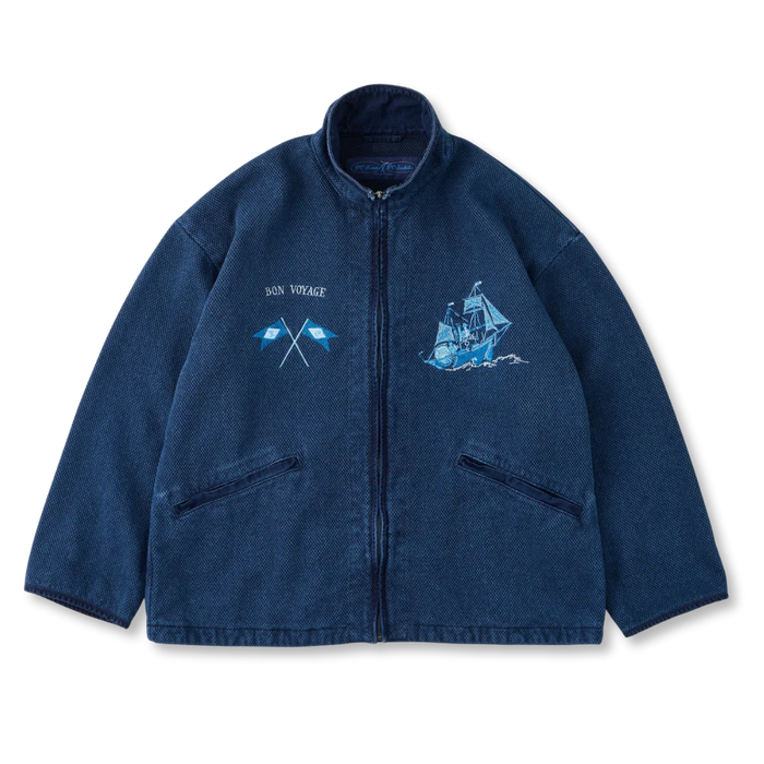 Porter Classic Kendo Zip Up Jacket Embroidery (LE TOUR DU MONDE)