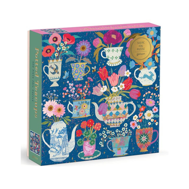Galison: Victoria Ball Potted Teacups 500 Piece puzzle