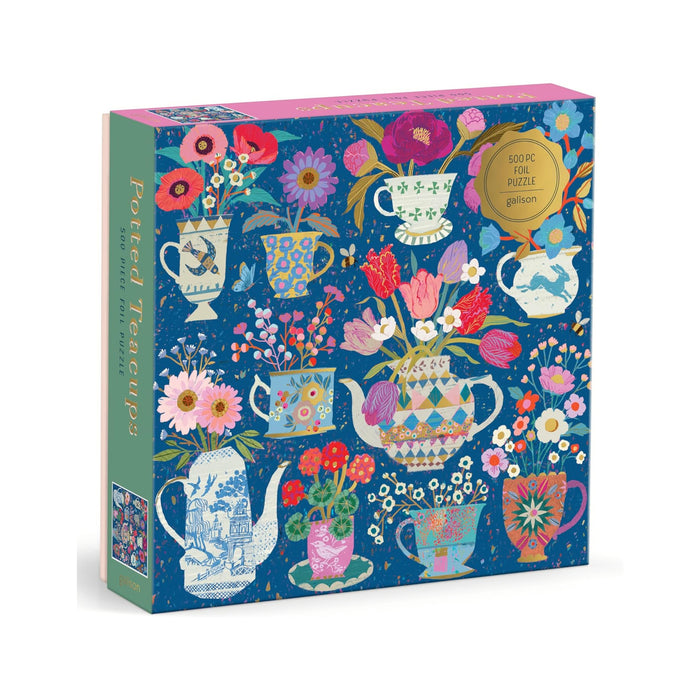 Galison: Victoria Ball Potted Teacups 500 Piece puzzle