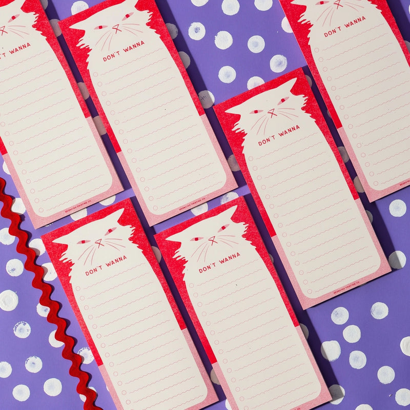 Bromstad Printing Co. Don't Wanna - Risograph Notepad