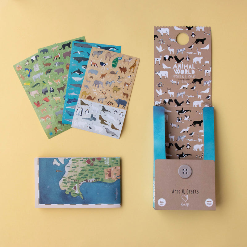 Londji Activity - Animal World: Poster & Stickers