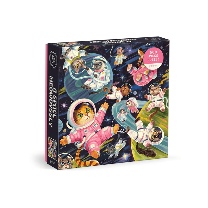 Galison: A Space Meowdyssey 500 Piece Puzzle