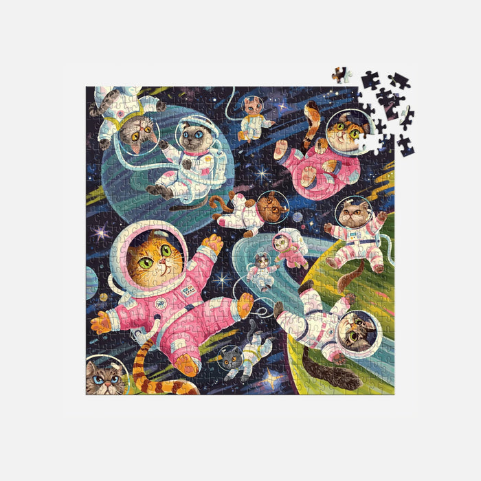 Galison: A Space Meowdyssey 500 Piece Puzzle