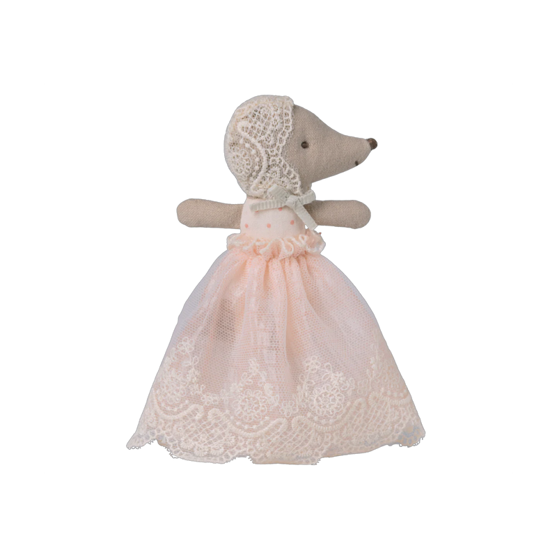 Maileg Baby Mouse in Gown - Powder