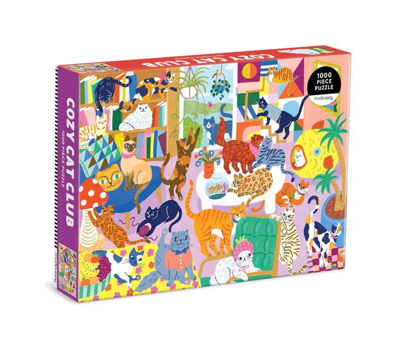 Mudpuppy: Cozy Cat Club 1000 Piece Family Puzzle