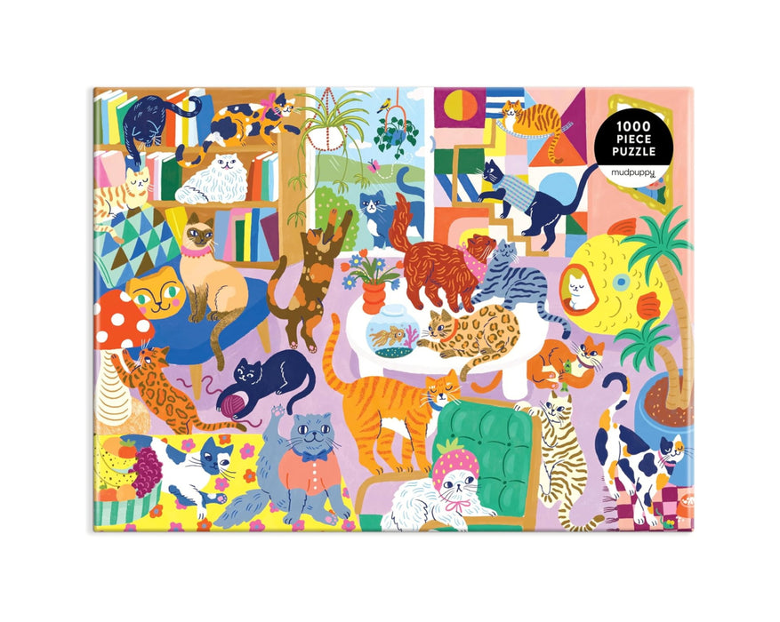 Mudpuppy: Cozy Cat Club 1000 Piece Family Puzzle