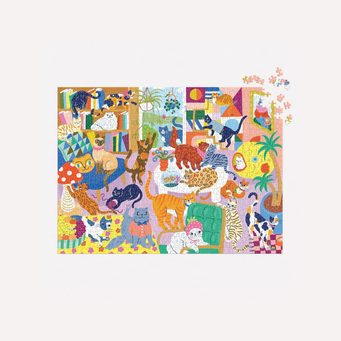 Mudpuppy: Cozy Cat Club 1000 Piece Family Puzzle
