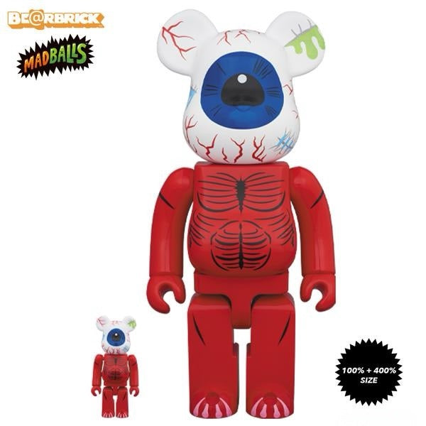 MadBalls Oculus Orbus 100% & 400% Be@rbrick Set by Medicom Toy