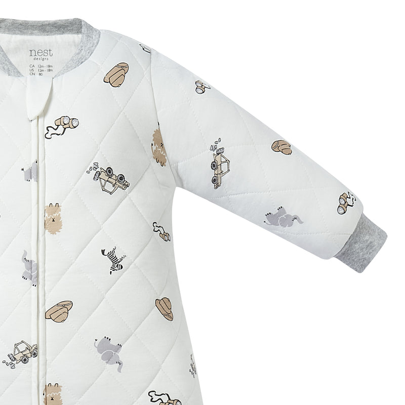 Quilted Long Sleeve Romper (Bamboo Jersey) - Safawhee!