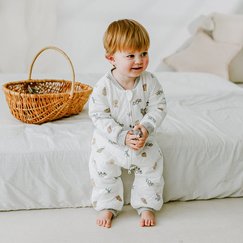 Quilted Long Sleeve Romper (Bamboo Jersey) - Safawhee!