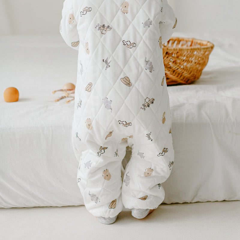 Quilted Long Sleeve Romper (Bamboo Jersey) - Safawhee!