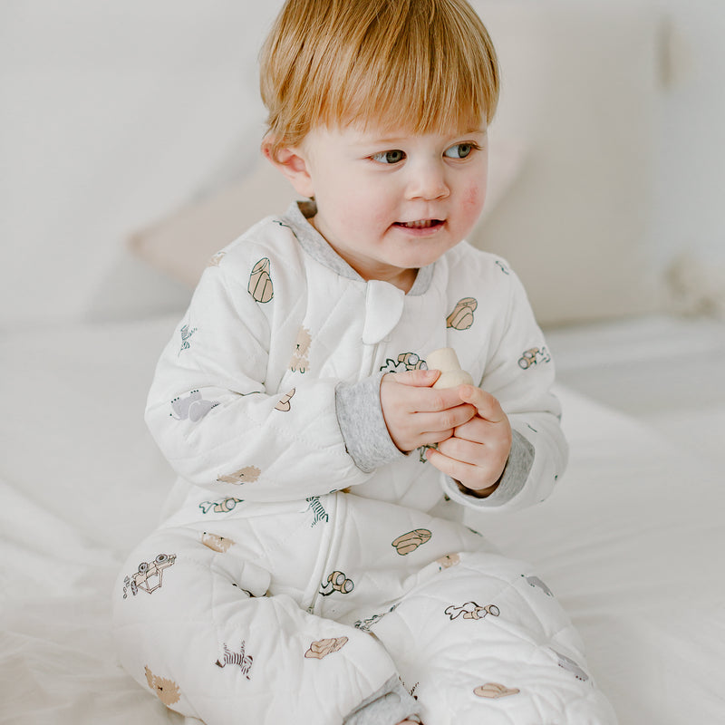 Quilted Long Sleeve Romper (Bamboo Jersey) - Safawhee!