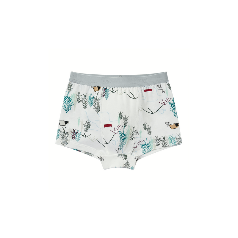 Boys Boxer Briefs Underwear (2 Pack, Bamboo) - Forest Fun