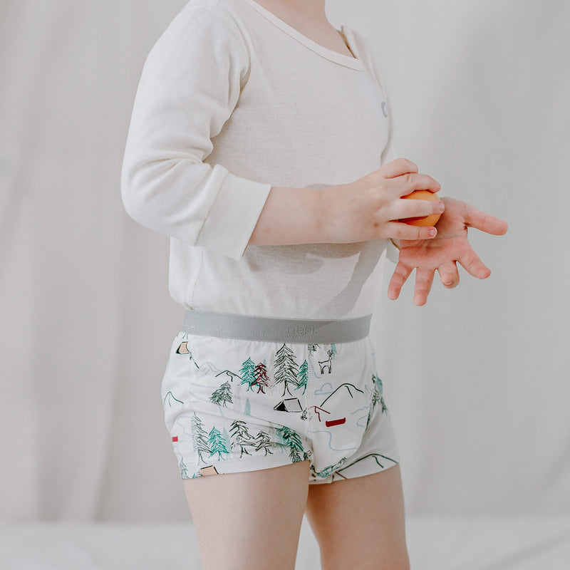 Boys Boxer Briefs Underwear (2 Pack, Bamboo) - Forest Fun