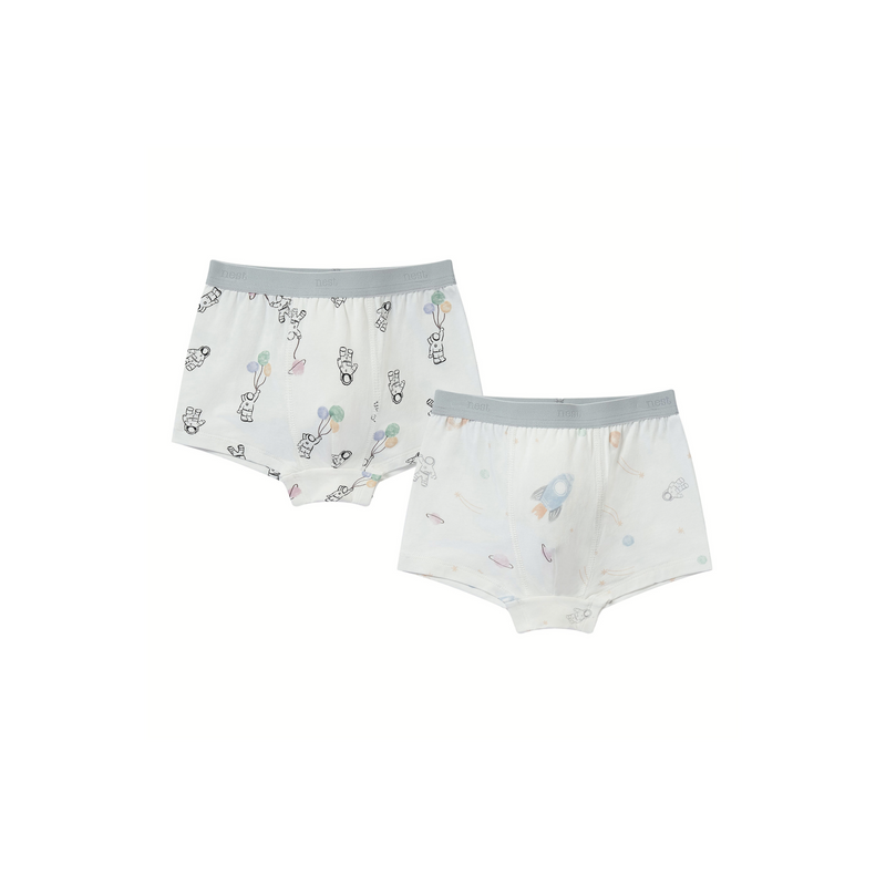 Boys Boxer Briefs Underwear (2 Pack, Bamboo) - To Infinity!