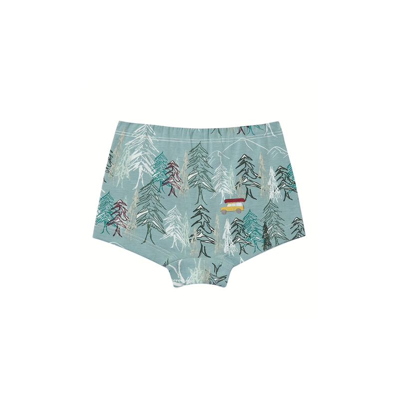 Girls Boy Short Underwear (2 Pack, Bamboo) - Forest Fun