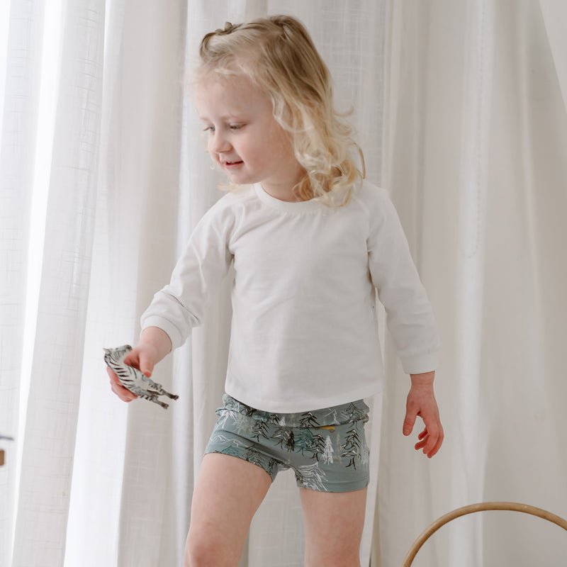 Girls Boy Short Underwear (2 Pack, Bamboo) - Forest Fun