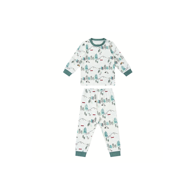 Long Sleeve Two-Piece PJ Set (Organic Cotton) - Happy Trails
