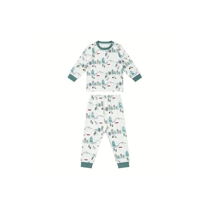 Organic Cotton Long Sleeve Two-Piece PJ Set - Happy Trails