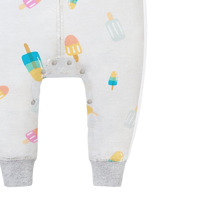 Raglan Short Sleeve Footed Sleep Bag 0.6 TOG (Bamboo Pima) - Summer Pops