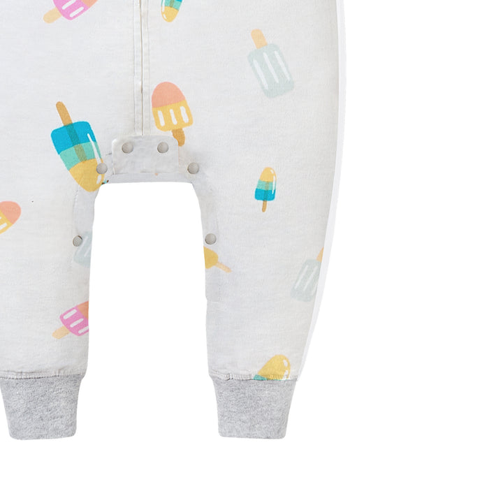 Raglan Short Sleeve Footed Sleep Bag 0.6 TOG (Bamboo Pima) - Summer Pops