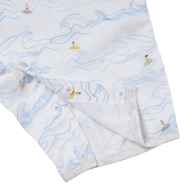Bamboo Muslin Sleeveless Romper - Surf's Up
