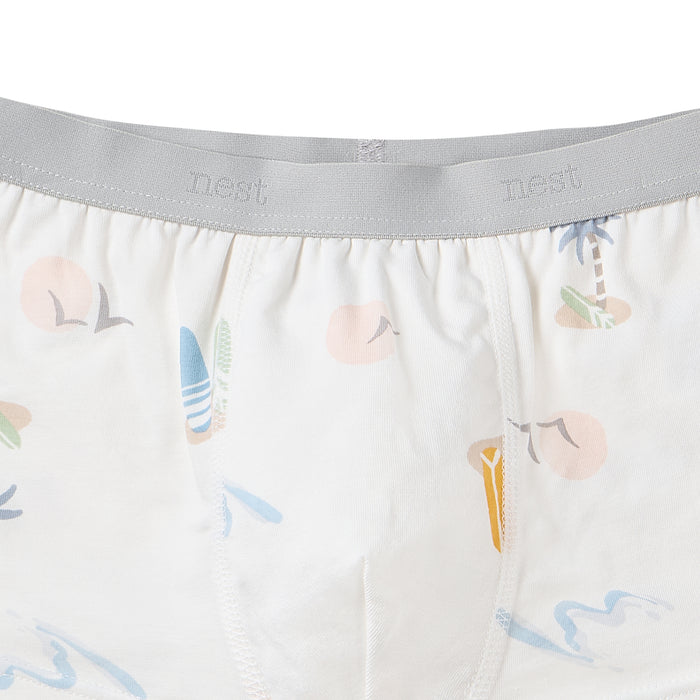 Boys Boxer Briefs Underwear (2 Pack, Bamboo) - Surf Camp