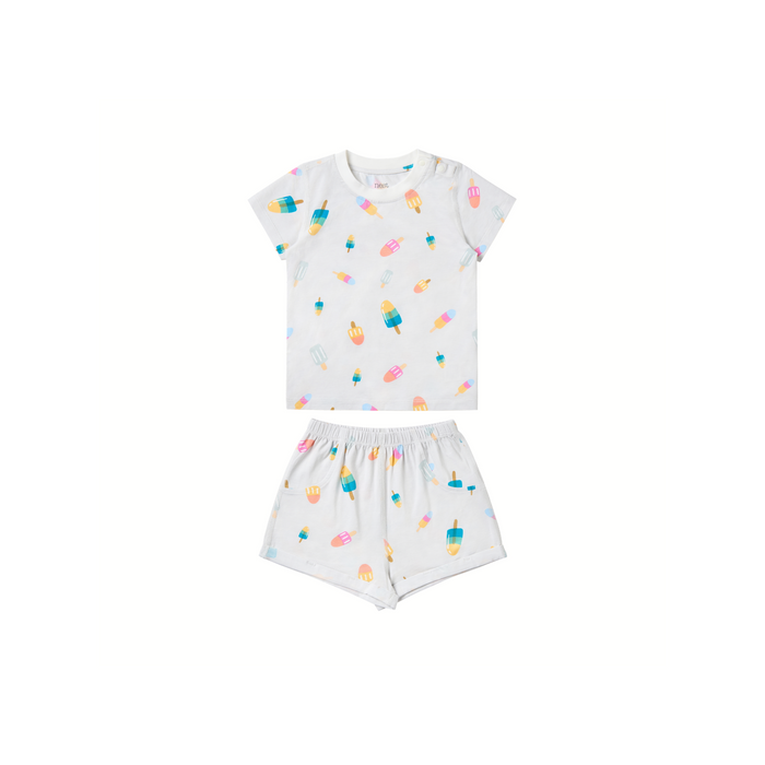 Short Sleeve Two-Piece PJ Set (Bamboo Jersey) - Summer Pops