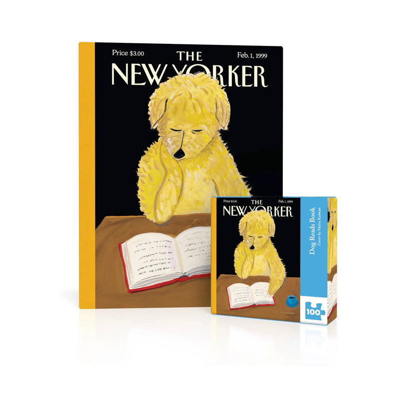 New York Puzzle - Dog Reads Book Mini 100 Piece Puzzle