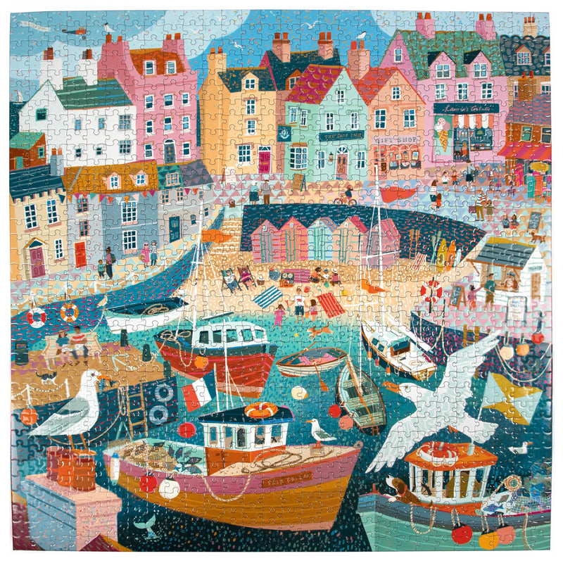 eeboo Seaside Harbor 1000 Piece Puzzle