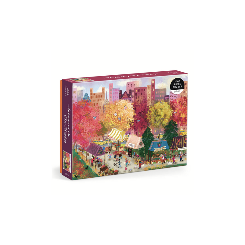 Galison: Autumn at the City Market 1000 Piece Puzzle