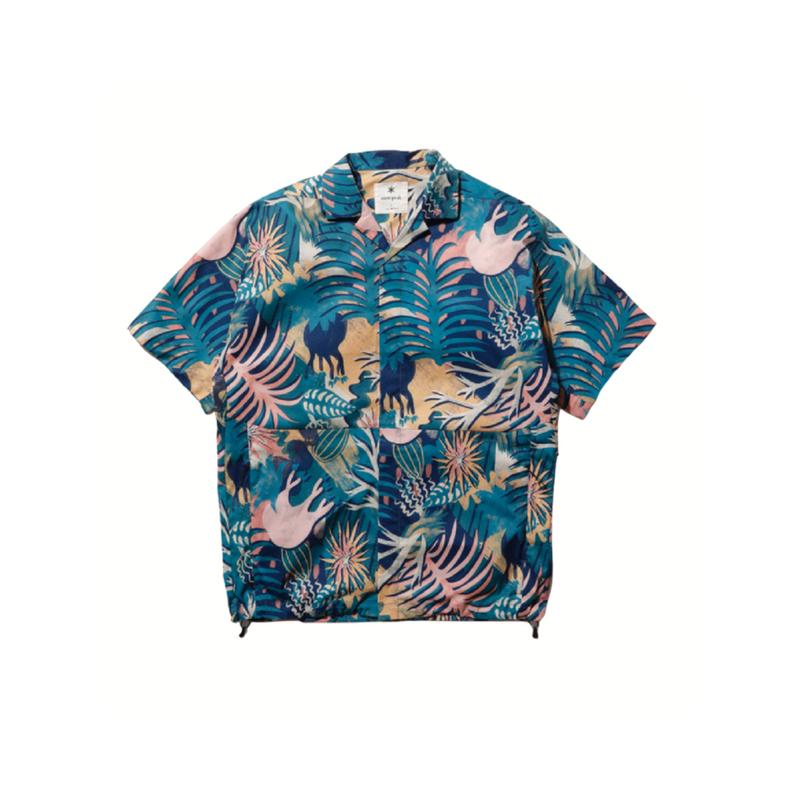 Snow Peak Printed Breathable Quick Dry Shirt - Navy