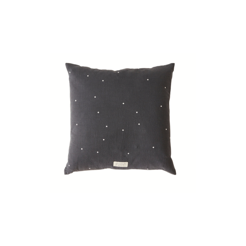 OYOY Kyoto Dot Cushion Square(Anthracite)
