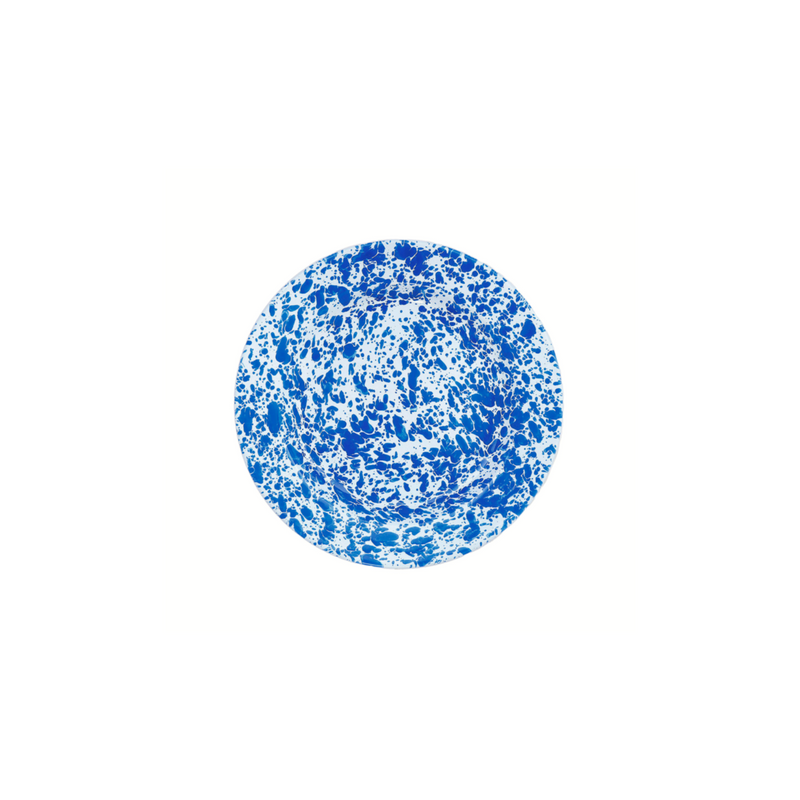 Crow Canyon Splatter Enamelware Flat Salad Plate 8 Inch
