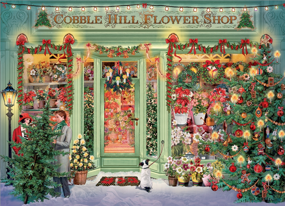 Cobble Hill Christmas Flower Shop 1000 Piece Puzzle