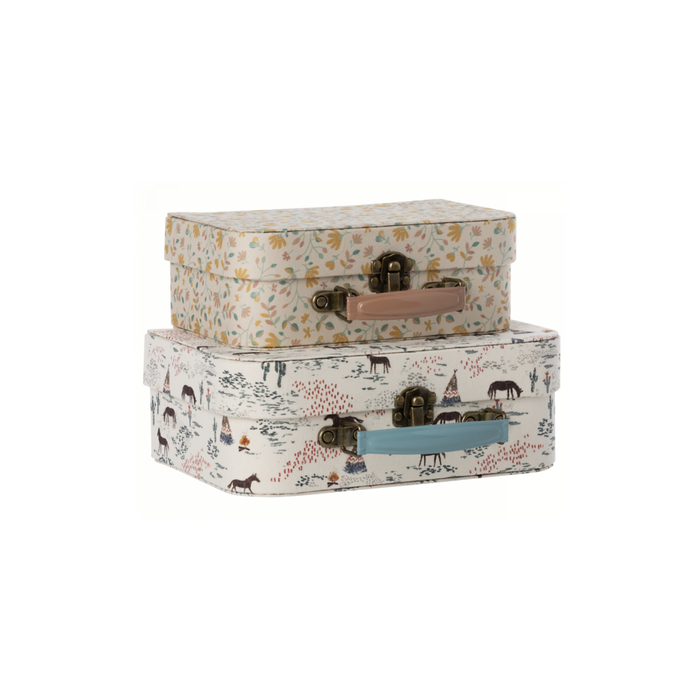 Suitcases with Fabric - 2pc Set